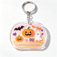 Porte-clés en acrylique Halloween : Breloque mignonne Citrouille, Fantôme, Maman, Squelette, Sorcière, Vampire, Maison Hantée – Cadeau pour Sac de Fête