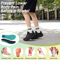 Chaussures de course orthopédiques à lacets pour diabétiques, respirantes, légères, avec soutien de la voûte plantaire, pour soulager la fasciite plantaire et les douleurs au talon, baskets solides