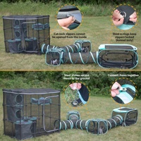 Lit et maison pour animaux de compagnie écologiques, imperméables, amovibles, lavables, en maille, pliables et portables pour chats, chiens et petits animaux