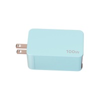 Cargador GaN Rápido de 100W 5/9/15v 3a, Convertible con Enchufe Plegable para Reino Unido, Estados Unidos y Europa, Cargador USB C Multipuerto Tipo C para Portátiles