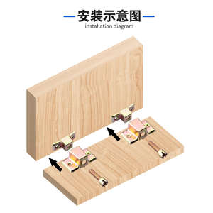 Connecteur d'angle en fer trois-en-un moderne pour bois, montage facile pour la maison, le bureau, la cuisine, le salon, la chambre à coucher - Product Image 3