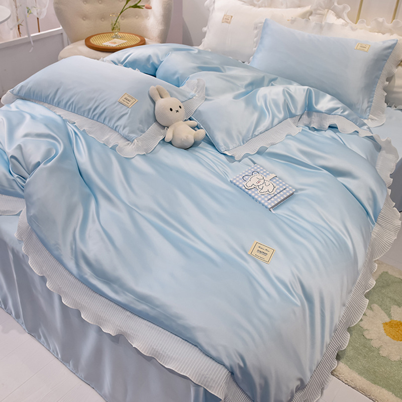 Chiffon lace style - sky blue