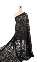 Offre Spéciale Vêtement Dentelle Tissu Stretch Élastique Dentelle Noir Doux Tulle Dentelle