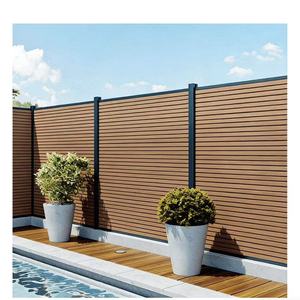 Exterior Aluminum Plastic Slat Wood Privacy Panel <strong>Decorative</strong> <strong>Garden</strong> Outdoor Wpc Patio Deck <strong>Fences</strong> <strong>for</strong> Houses - Product Image 1