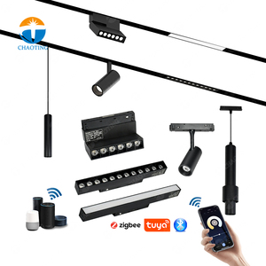 Adjustable Led Lamp and Track Lights <strong>Factories</strong> <strong>Supplier</strong> Led 20 48V Magnetic Track Light Movable Aluminum Track Ceiling Lighting - Product Image 2