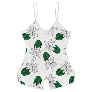 Personalizzazione esclusiva con motivo floreale stampato su richiesta con tutina <span class=keywords><strong>corta</strong></span> Sexy da donna - Product Image 4