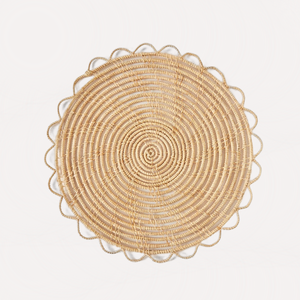 Napperon en rotin élégant et de haute qualité, tapis de Table tissé, plaque de chargement ronde, parfait pour la décoration de mariage, de Restaurant et de maison - Product Image 1