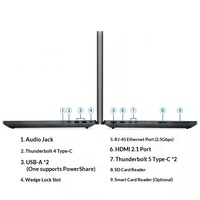 Computadora Portátil Dell de 18 Pulgadas Plus para Diseño Gráfico, Renderizado y Modelado, U9-285HX, RAM DDR5, SSD M.2, RTX Pro 5000 24G