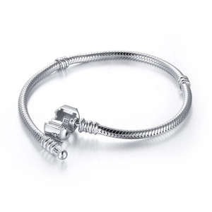 Braccialetto con ciondoli a catena di serpente 3mm in <span class=keywords><strong>argento</strong></span> Sterling <span class=keywords><strong>925</strong></span> Design classico - Product Image 6