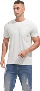 เสื้อยืดลำลองแขนสั้นสำหรับผู้ชายเสื้อยืดลำลองแขนสั้นทำจากผ้าฝ้ายเนื้อนุ่มเป็นพิเศษใส่ได้พอดีกับความเย็นแบบคลาสสิกน้ำหนักเบา - Product Image 3