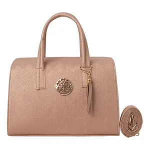 Sac fourre-tout en cuir véritable pour femme Fana Luciana, couleur or, fermeture à glissière, style élégant, utilisation en extérieur toute saison - Product Image 3