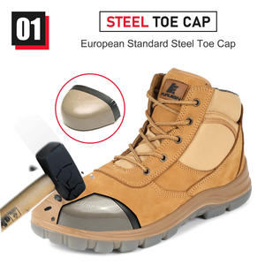 Vente en gros de chaussures de sécurité JIANKUN haute performance pour hommes bottes de travail de randonnée en cuir nubuck tendance avec bout en acier anti-écrasement et anti-crevaison - Product Image 2