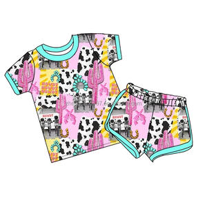 Abiti da ragazza adolescenti Casual a manica corta personalizzabili estivi nuovo Design completo da bambino con stampa floreale - Product Image 2