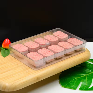 กล่องแบนสี่เหลี่ยม 10 ช่อง, กล่องแบ่งเค้กนมไอซ์สกิน, กล่องขนมอบแฮนด์เมด, กล่องบรรจุภัณฑ์ขนมแบบใส - Product Image 3