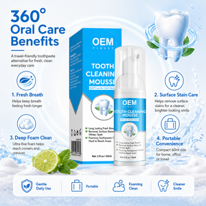 <strong>Teeth</strong> Whitening Mint Foam Toothpaste Mousse-Deep <strong>Cleaning</strong> Stain Removal Long Lasting Fresh Breath Oral Care OEM - Product Image 4