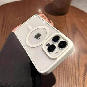 <span class=keywords><strong>Coque</strong></span> de Téléphone en Acrylique Transparent Électroplaqué de Luxe pour <span class=keywords><strong>iPhone</strong></span> 12 13 <span class=keywords><strong>14</strong></span> 15 16 17Pro <span class=keywords><strong>Max</strong></span>, Housse Arrière Magnétique avec Chargement Sans Fil - Product Image 2