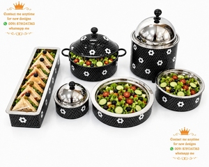 Recipiente para calentar comida de acero inoxidable, tipo buffet, con bandeja para alimentos, para empresas de catering, restaurantes y eventos. - Product Image 1