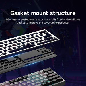 Teclado Mecánico para Juegos con Montaje Gasket, 61 Teclas, Hot Swap, USB-C, Cableado, LED, Ergonómico, Teclas ABS, Interruptores Silenciosos Laterales, Nuevo - Product Image 5