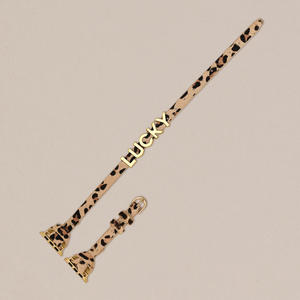 独占デザイン本革馬毛スマートウォッチバンドレターワードレザーウォッチブレスレット卸売ドロップシッピング - Product Image 3