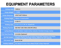 Imprimante UV à plat numérique de 1200 mm de largeur avec guidage par courroie et visionnement pour l'impression de badges, aimants de réfrigérateur, souvenirs et étiquettes