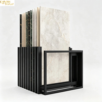 Présentoir de carreaux de céramique personnalisé en usine, rotatif à 180 degrés, support coulissant pour marbre, granit, quartz pour l'affichage en showroom
