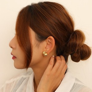 Geometric <b>Stud</b> Earrings Stainless Steel <b>Silver</b> Gold Color For Women Gift Fashion Jewelry - Product Image 3