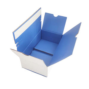 Cajas de Envío de Cartón Azul Plegables Personalizadas, Caja de Cartón Corrugado <span class=keywords><strong>con</strong></span> Cierre de Cremallera, Tira Desprendible y Cintas Adhesivas - Product Image 2