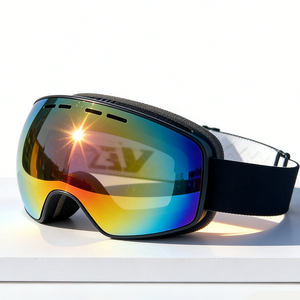 Masque de ski d'hiver pour l'extérieur, protection UV400, double anti-buée, lentilles sphériques, verres miroir tendance, monture intégrale - Product Image 4