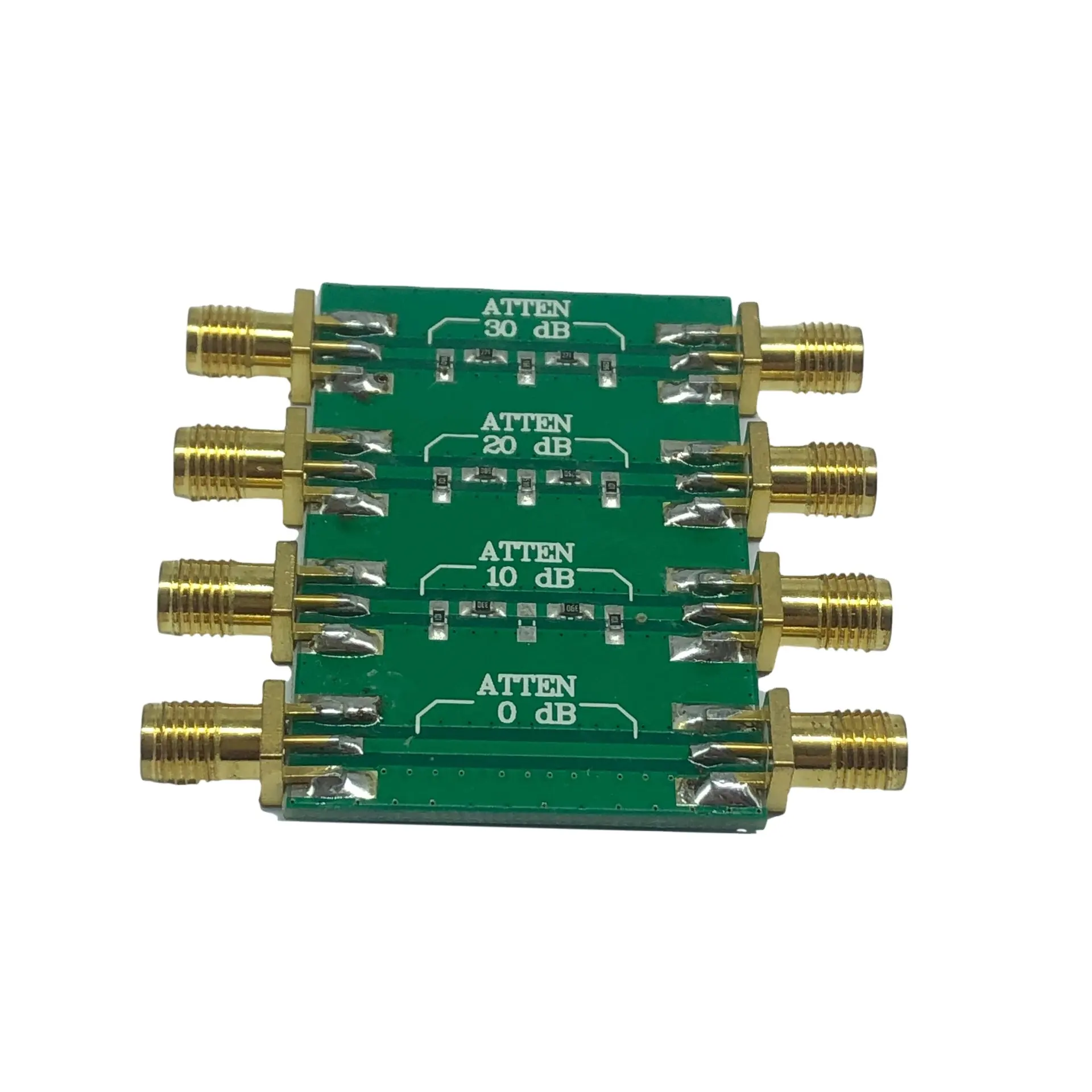 Atenuador fijo RF de 200mW DC 4,0 GHz, doble cabeza hembra, 0dB, 10dB, 20dB, 30dB, conector, accesorios eléctricos