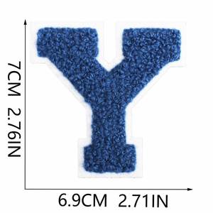 Parche Termoadhesivo Xiaotian de 7cm con Letras Azul Marino sobre Fondo Blanco, Bordado, Fuerte Adhesión, DIY, para Bolsas - Product Image 2