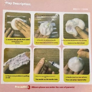 "Ручная работа, пластиковая клейкая рисовая кельмени, игрушка для выдавливания, милая самодельные формируемые шариковые иглы, сенсорная игрушка с медленным отскоком" - Product Image 5