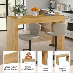 Premium Modern Commercial <b>Bar</b> Durable Wood Top Octagonal <b>Table</b> Wear-resistant High <b>Dining</b> Counter Stable Structure Restaurant - Product Image 4