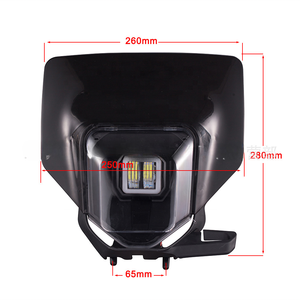 LINGQI Phares Grimace de capot avant à LED modifiés pour Husqvarn Off-road Motorbike Motocross Dirt Bike Accessoires - Product Image 2