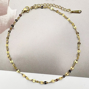 <b>Gold</b> Stainless Steel <b>Anklet</b> Minimalist Geometric Design For Women Daily Wear Foot Ornament - Product Image 1