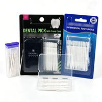 Brosse interdentaire double tête en plastique écologique personnalisée, emballage en gros à bas prix, cure-dent nettoyant pour les dents