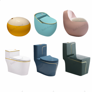 Smart Hotel Colored <strong>Toilet</strong> One Piece <strong>Toilet</strong> Siphonic Floor Mounted Water Closet Green <strong>Blue</strong> Egg <strong>Toilet</strong> - Product Image 2