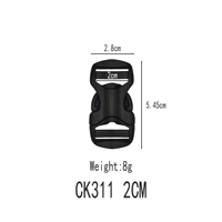 Sac à dos de luxe imperméable en plastique avec fermeture à pression, poche latérale pour cartes, sangle de bagage et boucle réglable