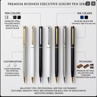 Nouveau Stylo Bille Métallique Professionnel 2026 – Qualité Supérieure, Idéal Cadeau Publicitaire, Personnalisable avec Logo pour Bureau et Promotion