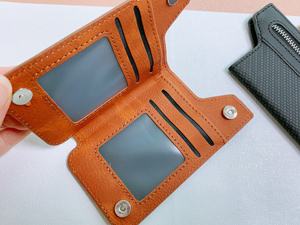 Funda billetera de cuero con cierre de cremallera adhesivo soporte de tarjeta de nombre para teléfono móvil para iPhone para <span class=keywords><strong>Samsung</strong></span> para xiaomi - Product Image 4