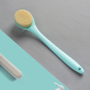 Bath Brush Long Handle Soft Bristle Shower Brush White 36*7 Nylon PP Material For <b>Back</b> <b>Scrubbing</b> Massage - Product Image 2