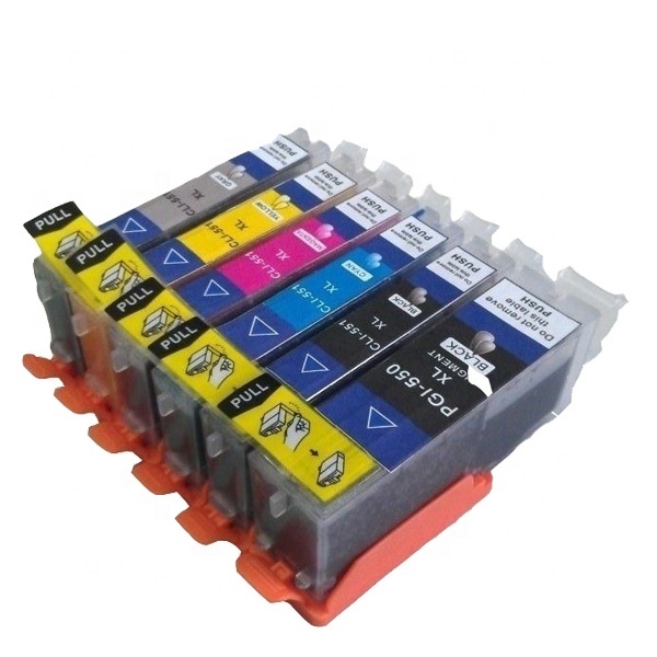 PGI-550 BK,  CLI-551 BK, C, M, Y  Compatible Ink Cartridge for Canon Pixma IP7250, MG5450,  MG6350, MX925