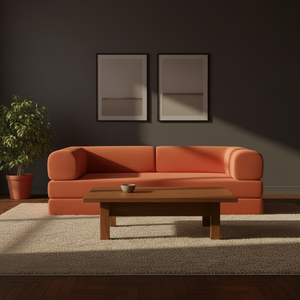 Современный компрессионный диван-кровать, тканевый секционный модульный дизайн, ножки из нержавеющей стали, квадратная форма, губка, вакуумная гостиная - Product Image 6