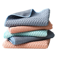 Serviettes en microfibre à texture gaufrée de qualité supérieure, réutilisables et lavables, serviettes de cuisine, chiffon de nettoyage multi-usages