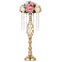 Support en métal pour vase, centre de table de mariage, support à fleurs pour table de mariage, décoration de mariage