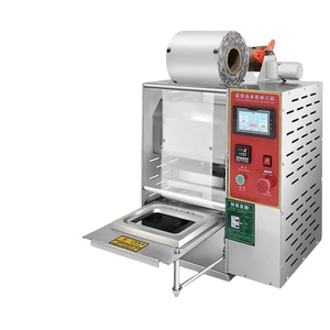 Machine de scellage entièrement automatique pour aliments frais et cuisinés, boîtes alimentaires, conservation des aliments, machine à film pour boîtes en aluminium - Product Image 1