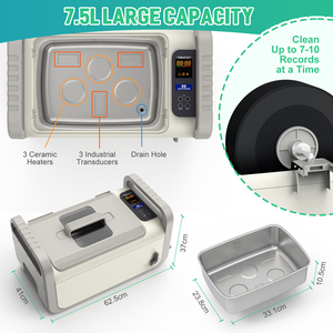7.5升专业超声波乙烯基记录清洁器 - Product Image 3
