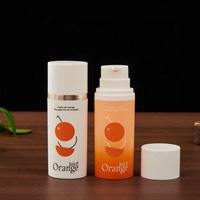 Flacon pompe airless ovale en plastique PP de luxe, couleur personnalisable, pour essence, lotion, crème, avec impression sérigraphique, vente en gros