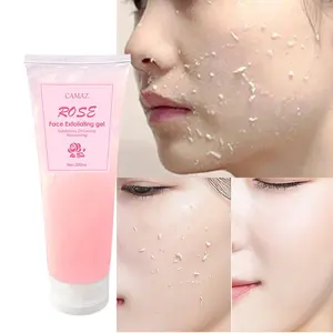 Gommage exfoliant pour le visage à l'huile de contrôle de marque privée, gel nettoyant exfoliant naturel pour le visage