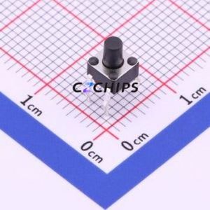 TS-1009-AR06016 Tactile Switch Through hole-4P,4.5x4.5mm Switch Single Pole Single Throw Round Button 1.6N Through Hole - Product Image 1