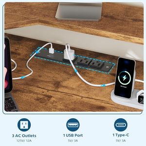 Bureau d'angle <span class=keywords><strong>pour</strong></span> jeux avec prises électriques, étagère <span class=keywords><strong>pour</strong></span> <span class=keywords><strong>imprimante</strong></span>, support d'écran triangulaire <span class=keywords><strong>pour</strong></span> petit espace, <span class=keywords><strong>table</strong></span> d'<span class=keywords><strong>ordinateur</strong></span> marron - Product Image 4